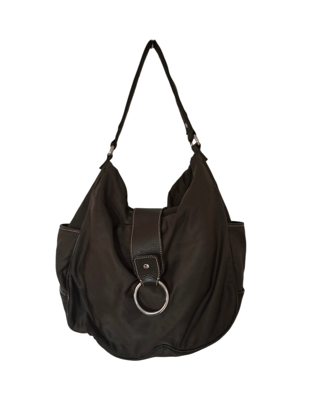 Talbots Brown Nylon Hobo Bag